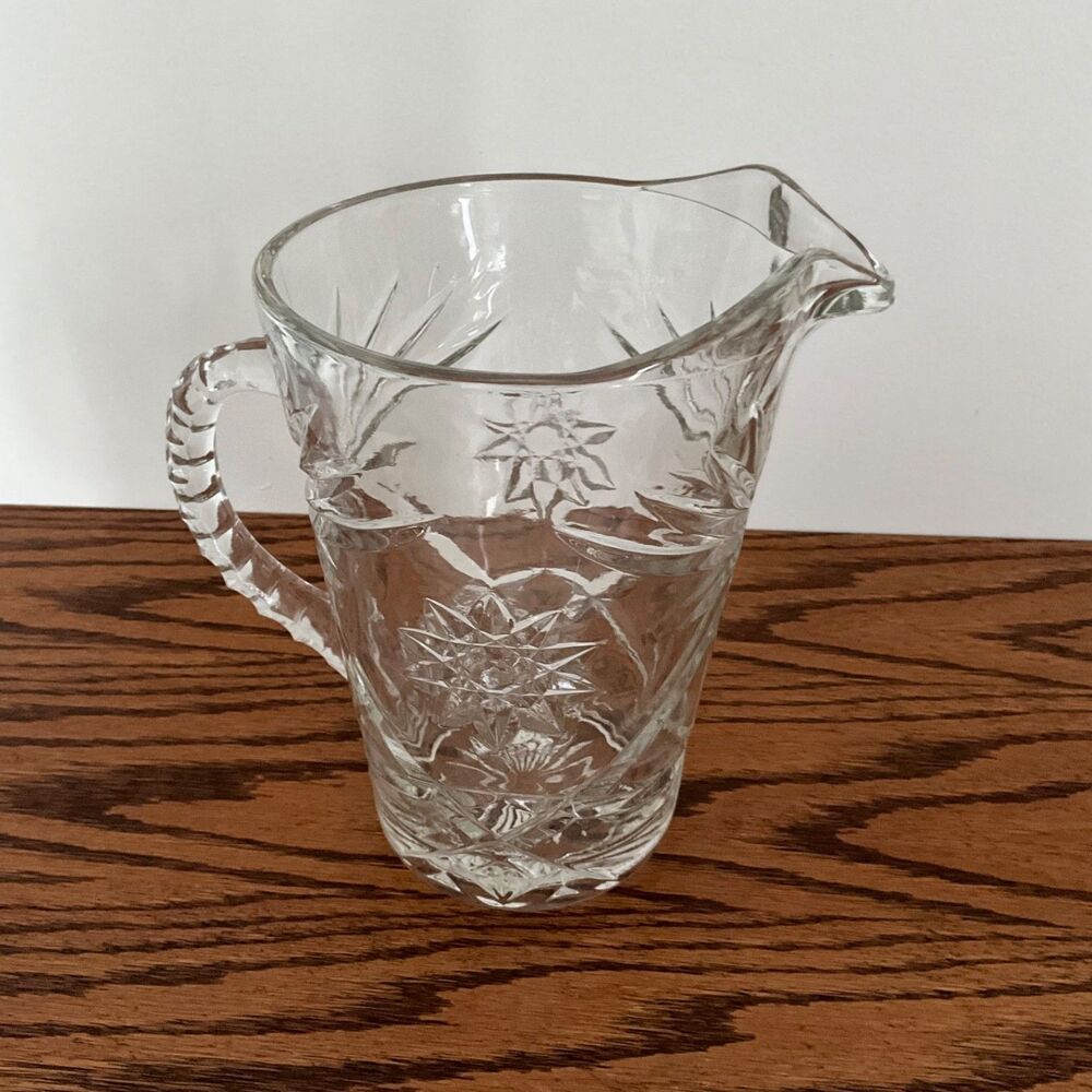 Anchor Hocking Prescut Clear Glass Water/IceTea Pitcher EAPC Star of David 54 oz